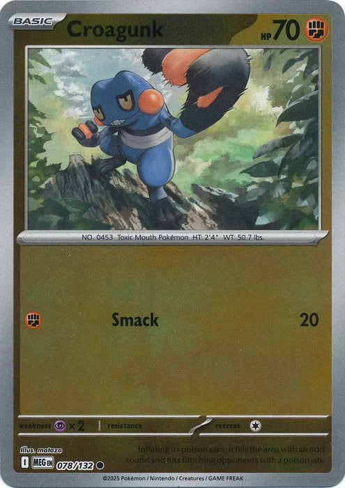 Mega Evolution Croagunk #078/132 Reverse Holo